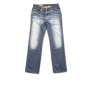 VTG Y2K Red Engine Straight Leg Mid Rise‎ Jeans Womens Sz 29 100% Cotton Casual